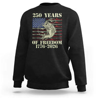 America 250th Bass Fishing American Flag Sweatshirt