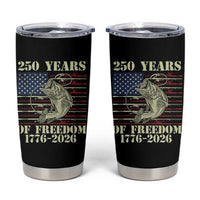 America 250th Bass Fishing American Flag Tumbler Cup
