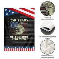 America 250th Bass Fishing American Flag Patriotic Garden Flag