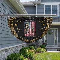 Let Dirt Fly And Freedom Ring Patriotic Fan Flag 4th of July Dirt Bike American Flag
