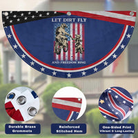 Let Dirt Fly And Freedom Ring Patriotic Fan Flag 4th of July Dirt Bike American Flag