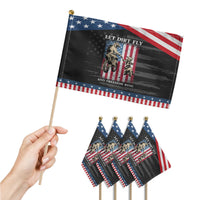 Let Dirt Fly And Freedom Ring Patriotic Handheld Flag 4th of July Dirt Bike American Flag