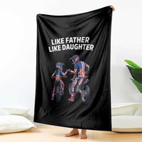 Like Father Daughter Dirt Bike Throw Blanket Cute Matching Motocross Gift Father's Day