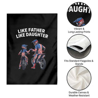 Like Father Daughter Dirt Bike Garden Flag Cute Matching Motocross Gift Father's Day