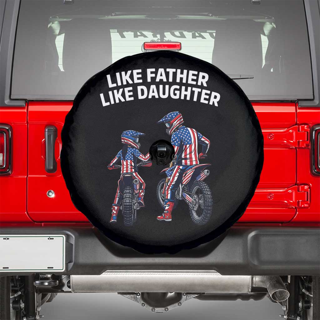 Like Father Daughter Dirt Bike Spare Tire Cover Cute Matching Motocross Gift Father's Day