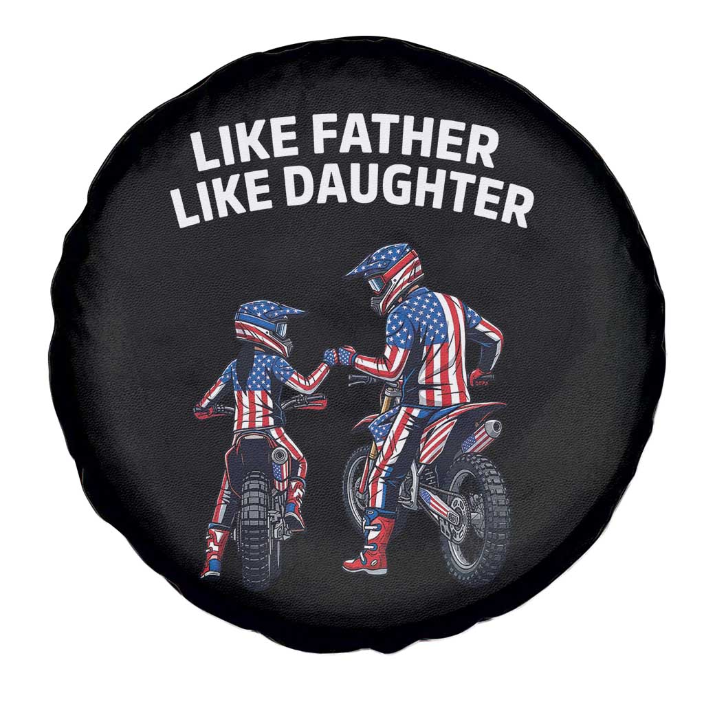 Like Father Daughter Dirt Bike Spare Tire Cover Cute Matching Motocross Gift Father's Day