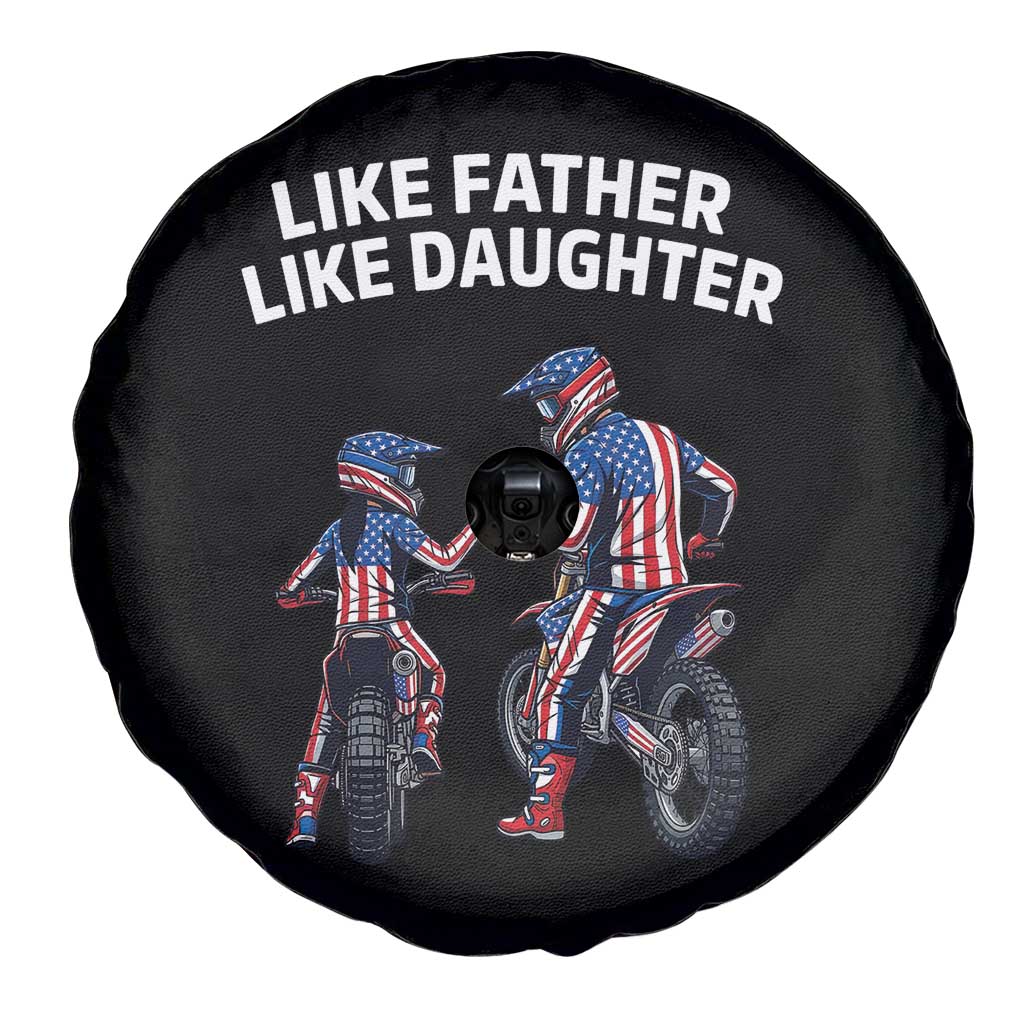 Like Father Daughter Dirt Bike Spare Tire Cover Cute Matching Motocross Gift Father's Day