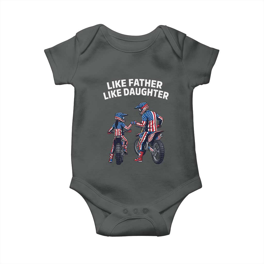 Like Father Daughter Dirt Bike Baby Onesie Cute Matching Motocross Gift Father's Day
