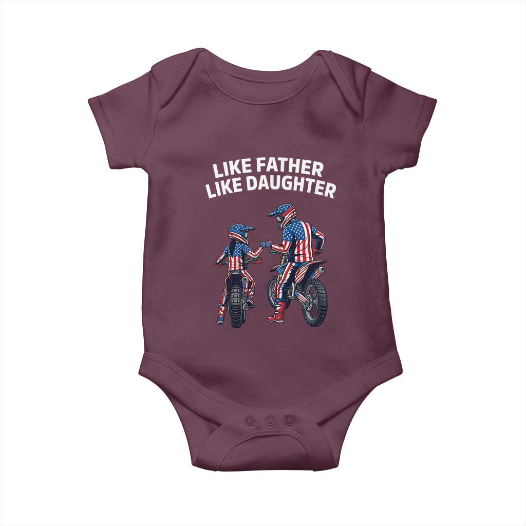 Like Father Daughter Dirt Bike Baby Onesie Cute Matching Motocross Gift Father's Day