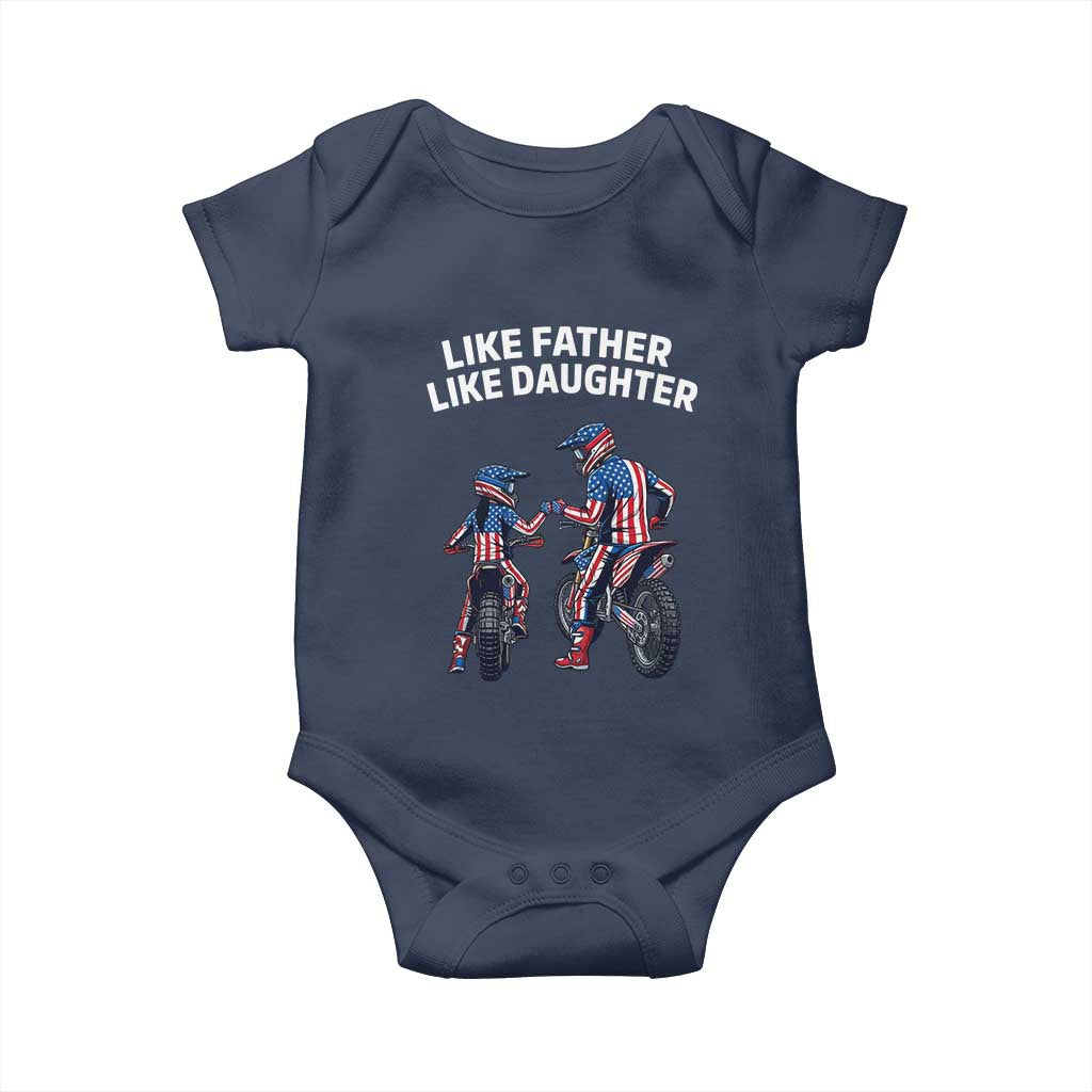 Like Father Daughter Dirt Bike Baby Onesie Cute Matching Motocross Gift Father's Day