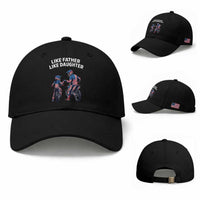 Like Father Daughter Dirt Bike Baseball Cap Cute Matching Motocross Gift Father's Day