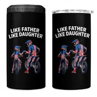 Like Father Daughter Dirt Bike 4 in 1 Can Cooler Tumbler Cute Matching Motocross Gift Father's Day