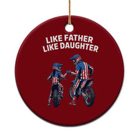 Like Father Daughter Dirt Bike Ceramic Ornament Cute Matching Motocross Gift Father's Day