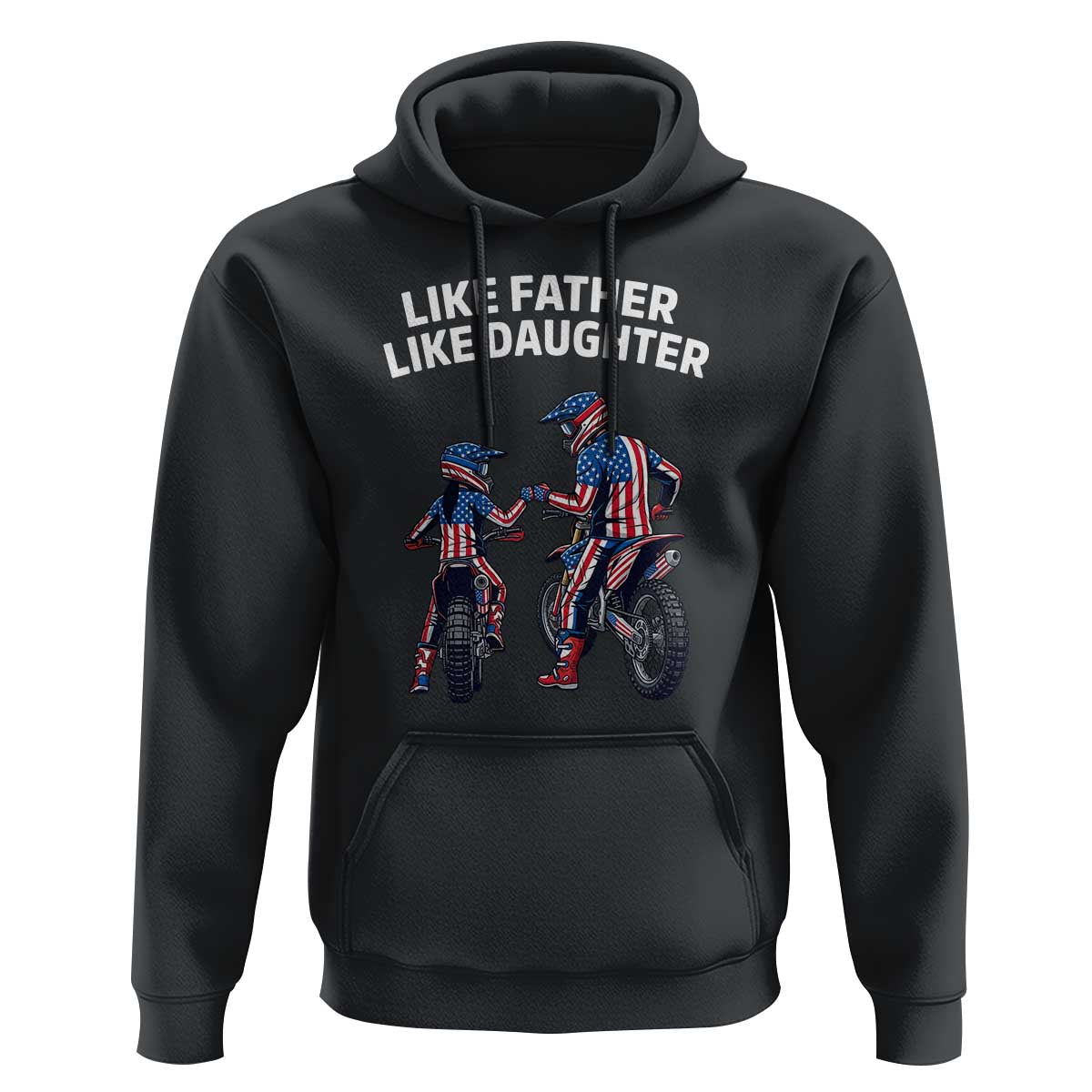 Like Father Daughter Dirt Bike Hoodie Cute Matching Motocross Gift Father's Day