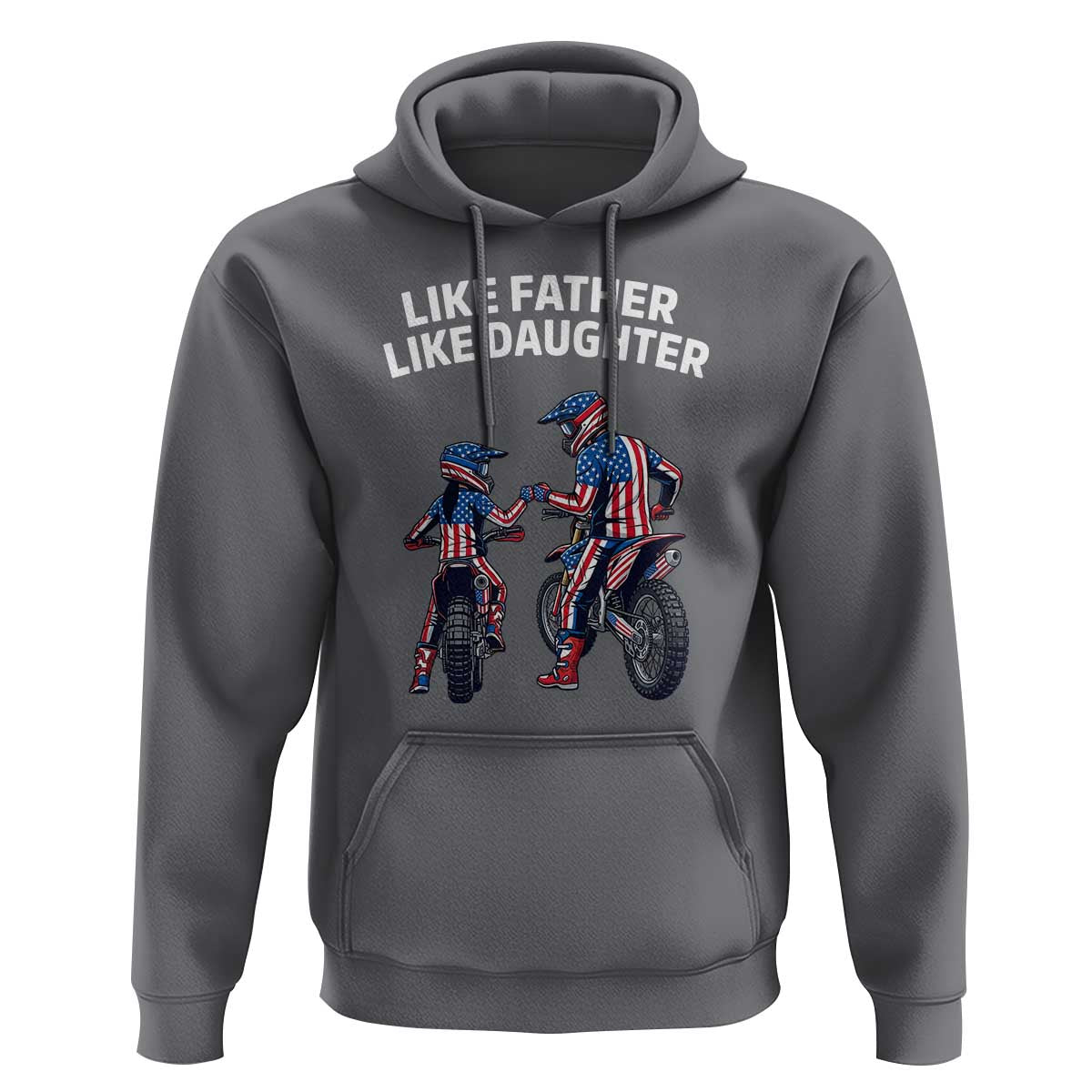 Like Father Daughter Dirt Bike Hoodie Cute Matching Motocross Gift Father's Day