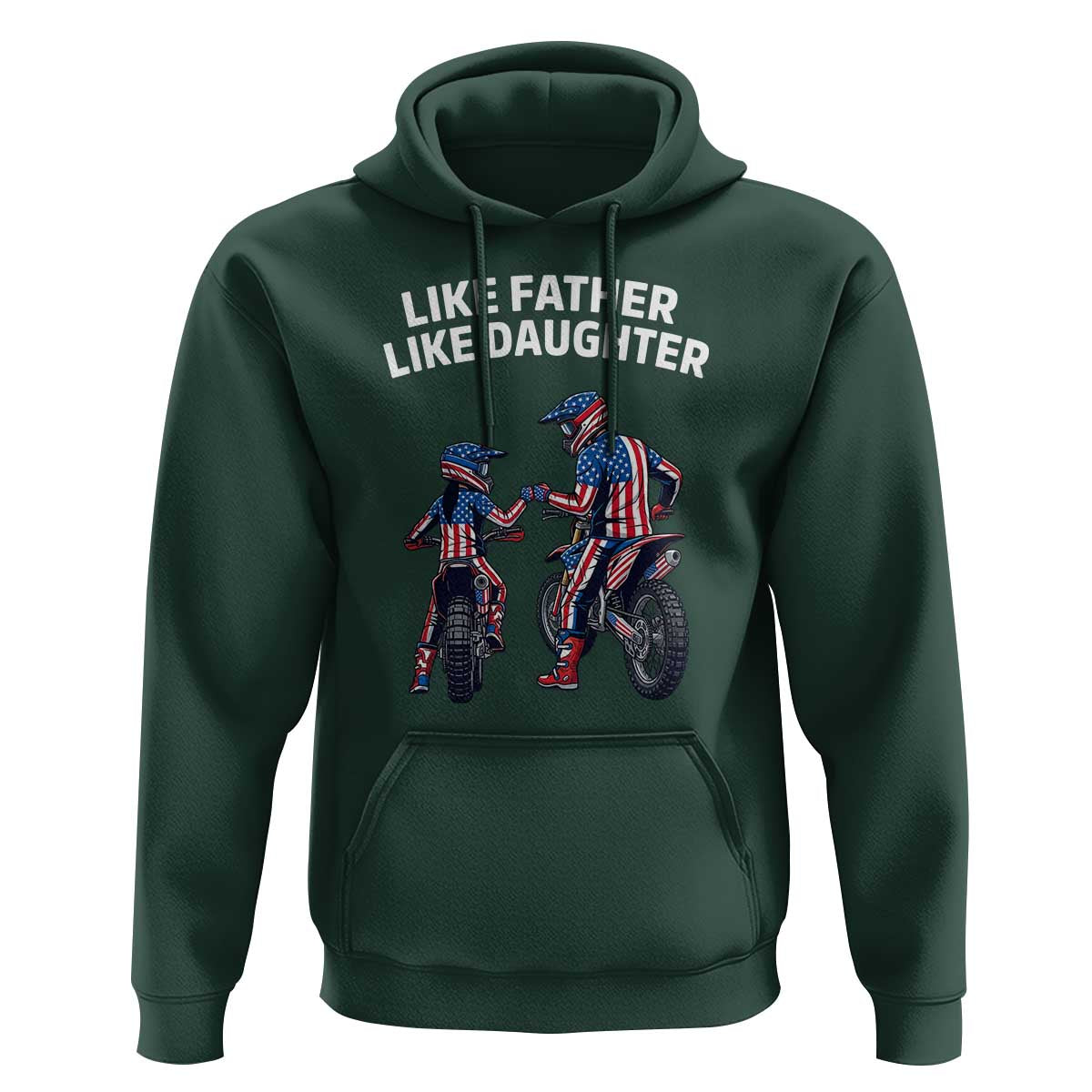 Like Father Daughter Dirt Bike Hoodie Cute Matching Motocross Gift Father's Day