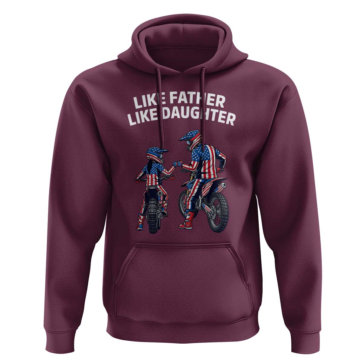 Like Father Daughter Dirt Bike Hoodie Cute Matching Motocross Gift Father's Day