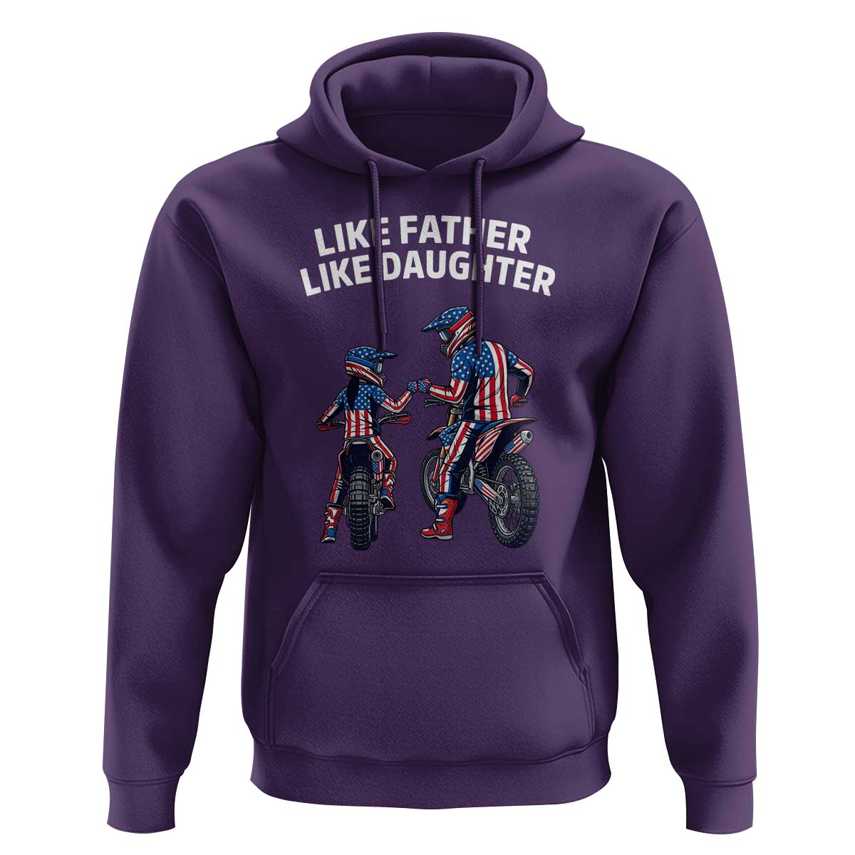 Like Father Daughter Dirt Bike Hoodie Cute Matching Motocross Gift Father's Day