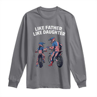Like Father Daughter Dirt Bike Long Sleeve Shirt Cute Matching Motocross Gift Father's Day