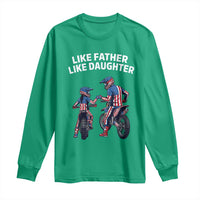 Like Father Daughter Dirt Bike Long Sleeve Shirt Cute Matching Motocross Gift Father's Day