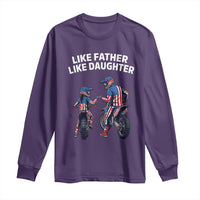 Like Father Daughter Dirt Bike Long Sleeve Shirt Cute Matching Motocross Gift Father's Day