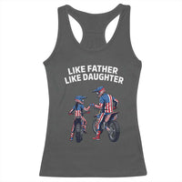 Like Father Daughter Dirt Bike Racerback Tank Top Cute Matching Motocross Gift Father's Day