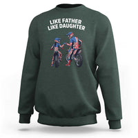 Like Father Daughter Dirt Bike Sweatshirt Cute Matching Motocross Gift Father's Day