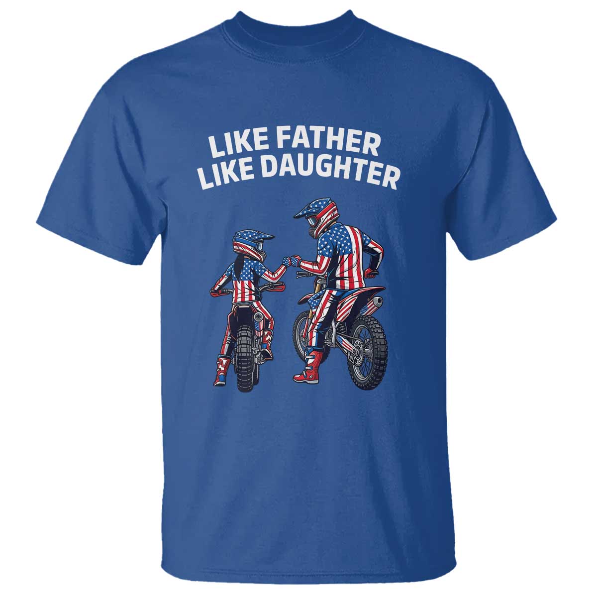 Like Father Daughter Dirt Bike T Shirt Cute Matching Motocross Gift Father's Day