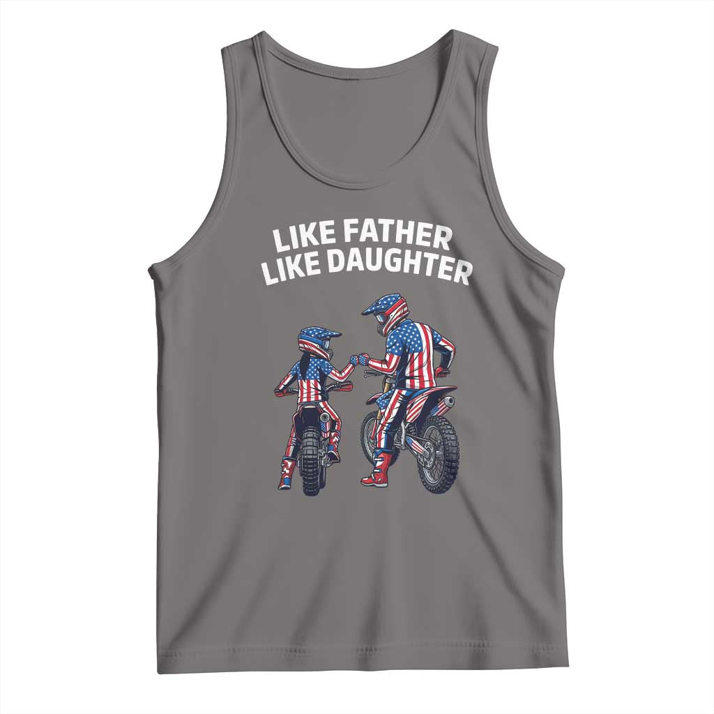 Like Father Daughter Dirt Bike Tank Top Cute Matching Motocross Gift Father's Day