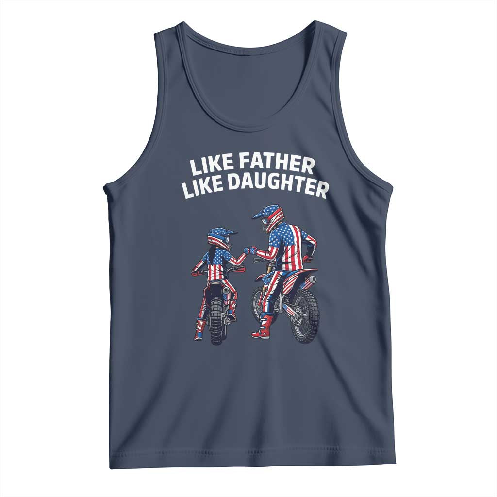 Like Father Daughter Dirt Bike Tank Top Cute Matching Motocross Gift Father's Day