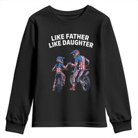 Like Father Daughter Dirt Bike Youth Sweatshirt Cute Matching Motocross Gift Father's Day