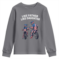 Like Father Daughter Dirt Bike Youth Sweatshirt Cute Matching Motocross Gift Father's Day