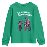 Like Father Daughter Dirt Bike Youth Sweatshirt Cute Matching Motocross Gift Father's Day