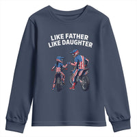 Like Father Daughter Dirt Bike Youth Sweatshirt Cute Matching Motocross Gift Father's Day