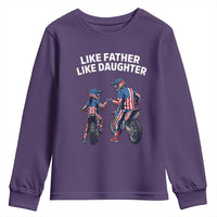 Like Father Daughter Dirt Bike Youth Sweatshirt Cute Matching Motocross Gift Father's Day