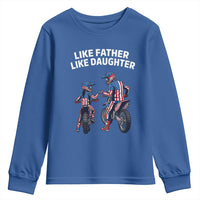 Like Father Daughter Dirt Bike Youth Sweatshirt Cute Matching Motocross Gift Father's Day