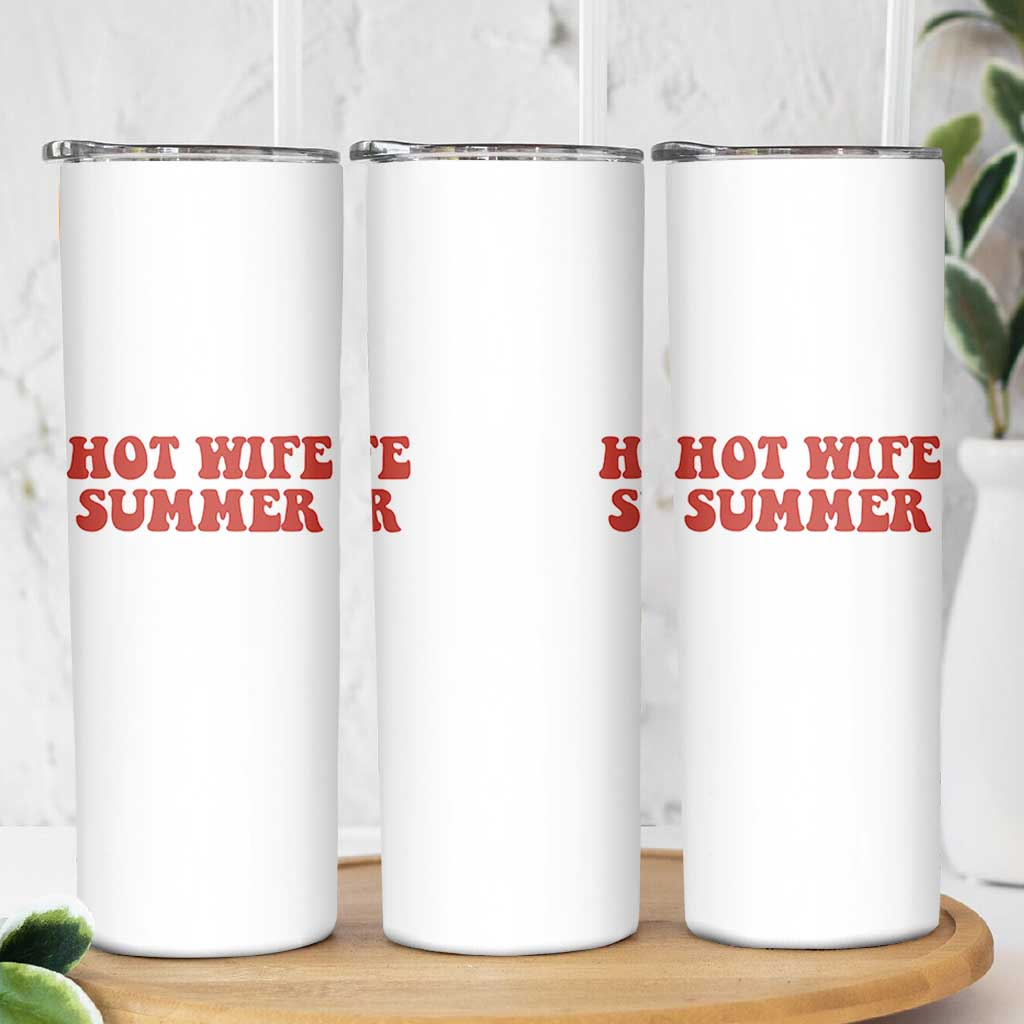 Hot Wife Summer Skinny Tumbler Funny Newlywed