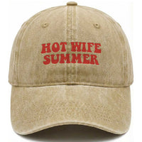 Hot Wife Summer Washed Cotton Baseball Cap Funny Newlywed