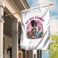 Hot Wife Summer Garden Flag Funny Newlywed Skeleton