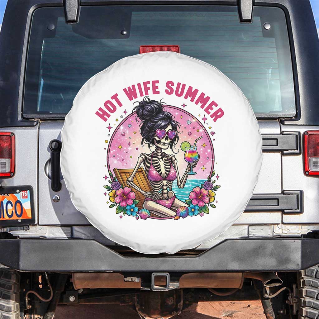 Hot Wife Summer Spare Tire Cover Funny Newlywed Skeleton