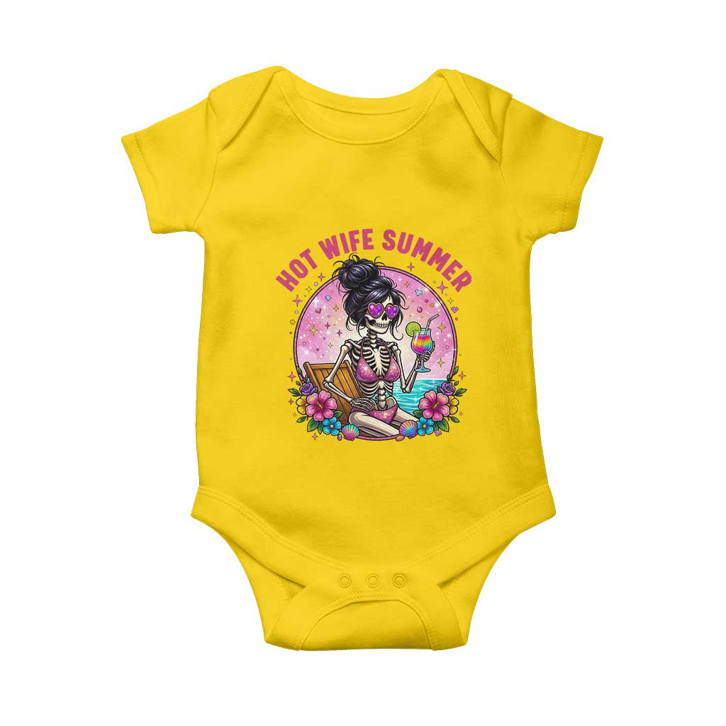 Hot Wife Summer Baby Onesie Funny Newlywed Skeleton