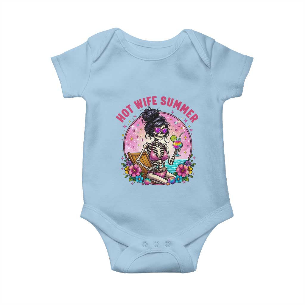 Hot Wife Summer Baby Onesie Funny Newlywed Skeleton