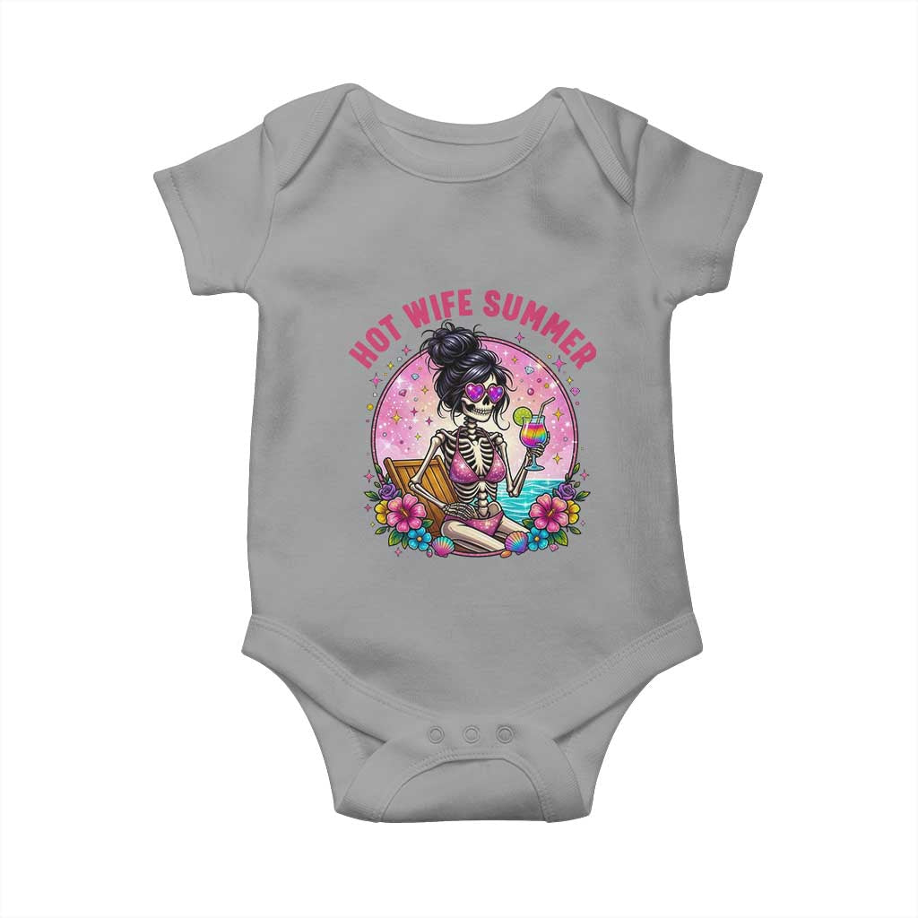 Hot Wife Summer Baby Onesie Funny Newlywed Skeleton