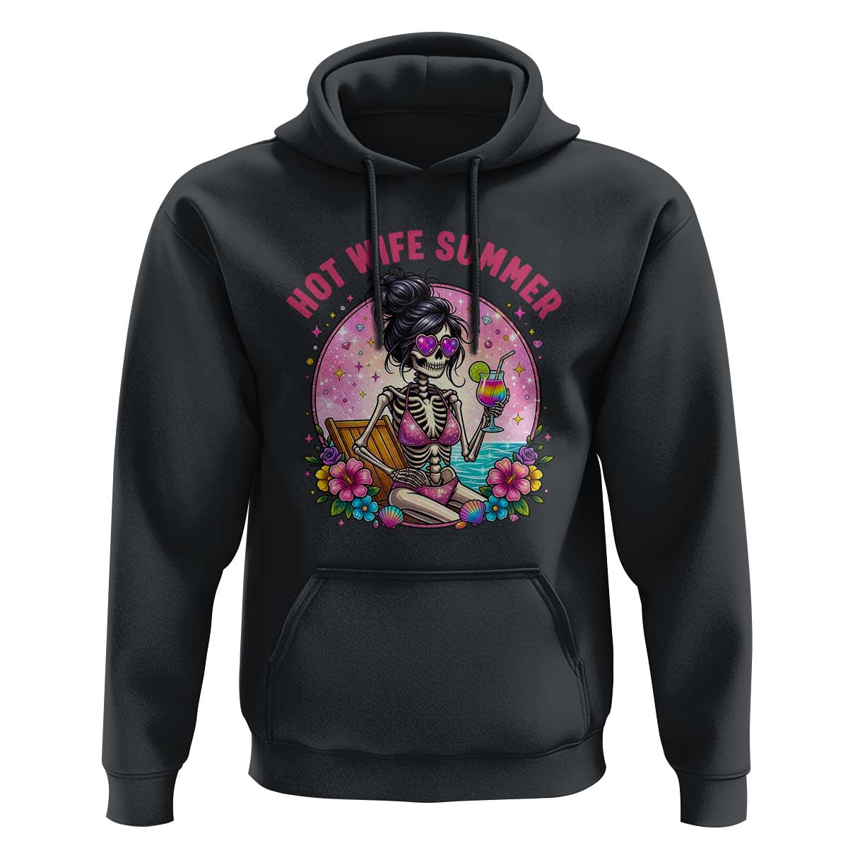 Hot Wife Summer Hoodie Funny Newlywed Skeleton