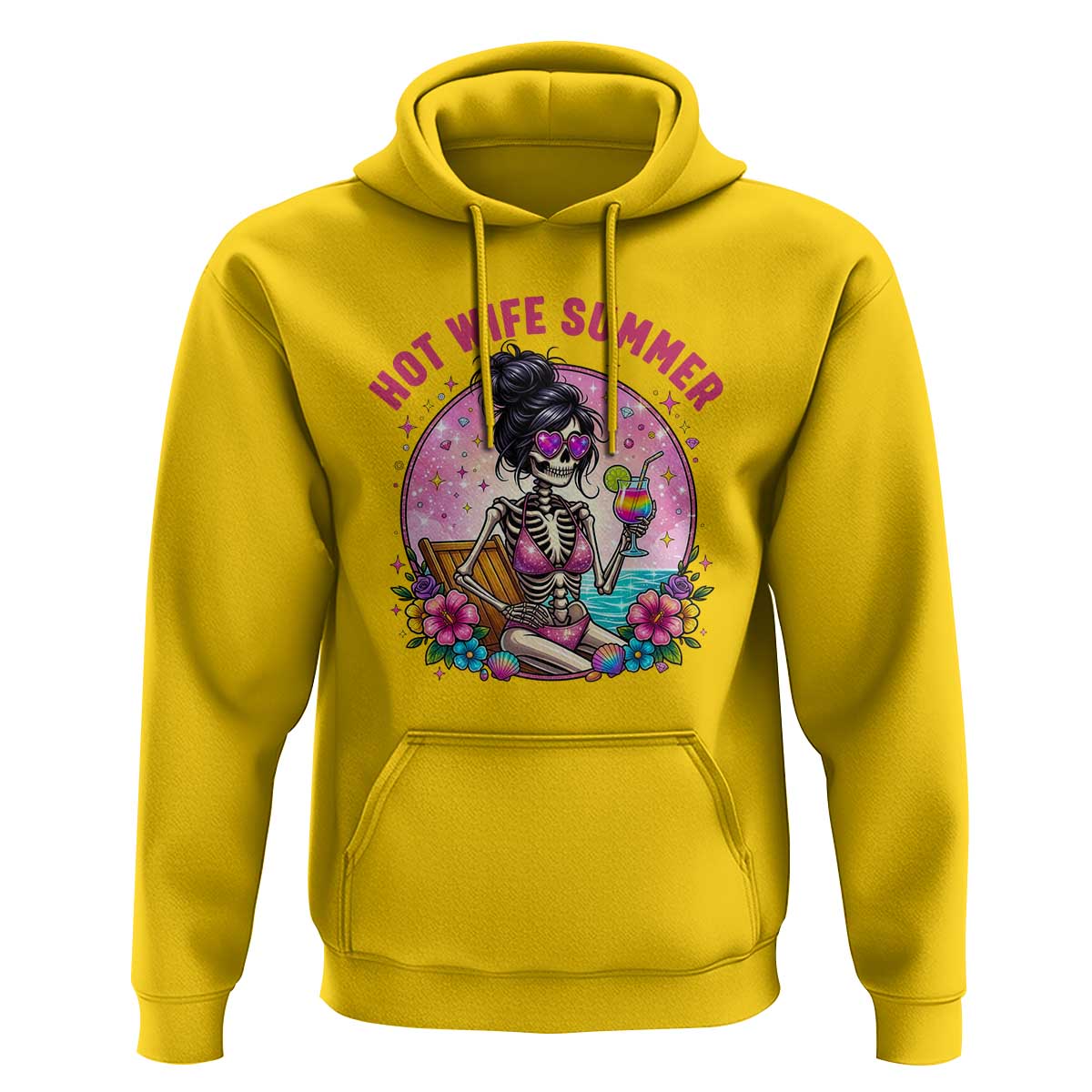 Hot Wife Summer Hoodie Funny Newlywed Skeleton