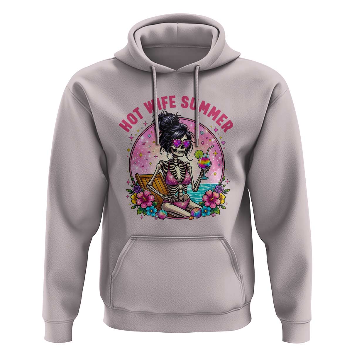 Hot Wife Summer Hoodie Funny Newlywed Skeleton