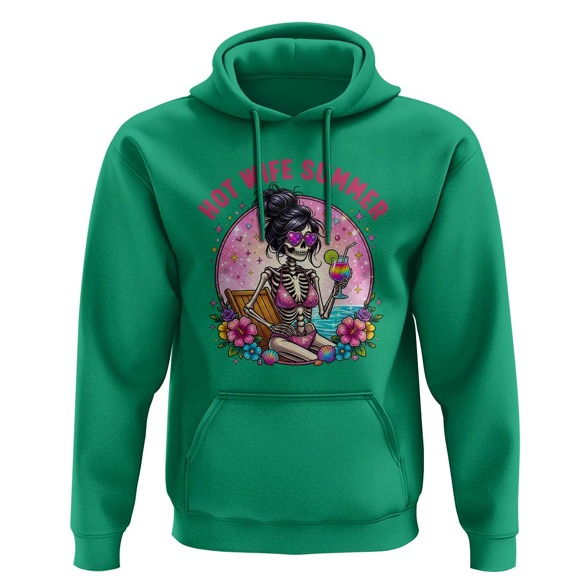 Hot Wife Summer Hoodie Funny Newlywed Skeleton