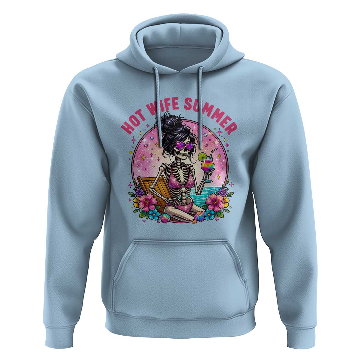 Hot Wife Summer Hoodie Funny Newlywed Skeleton