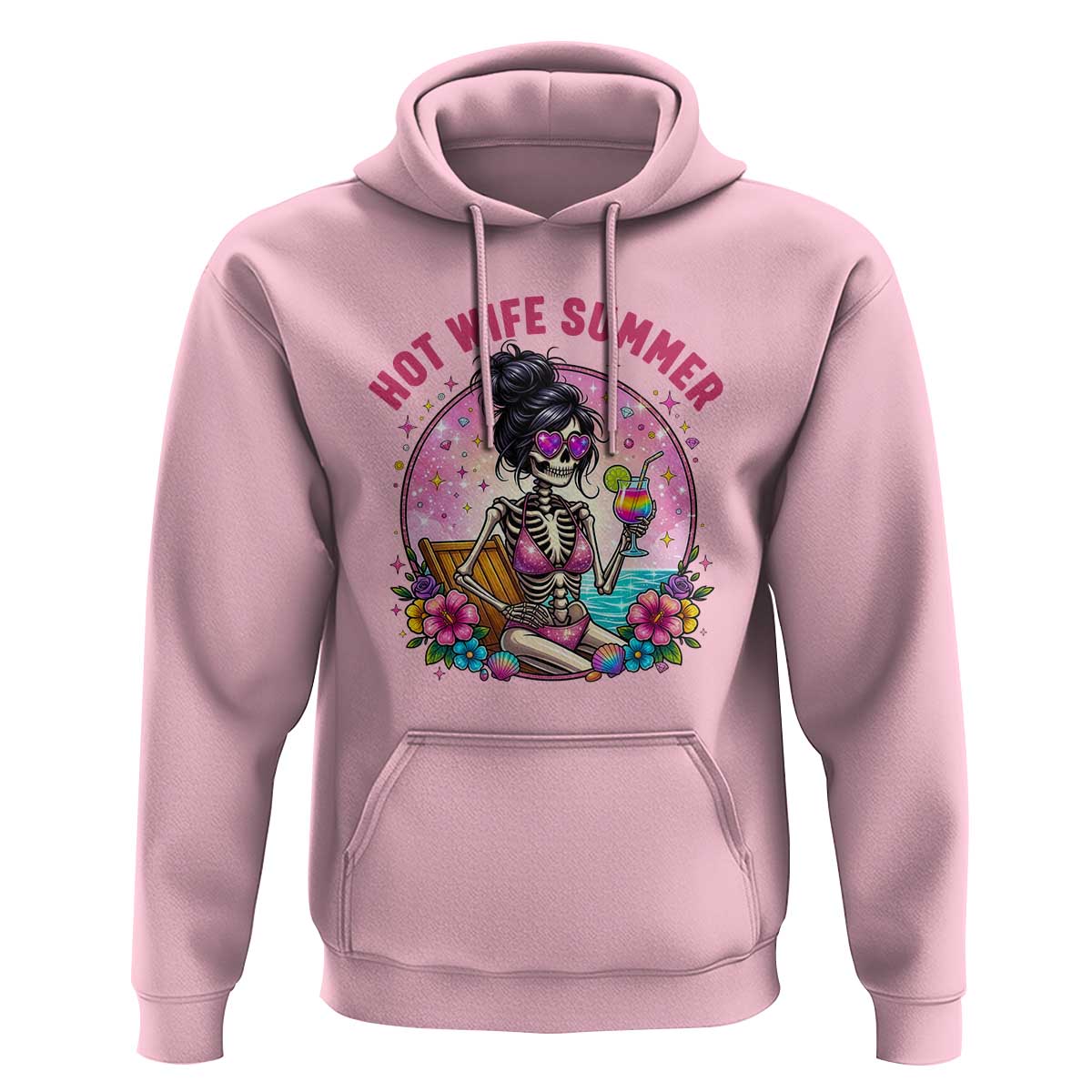 Hot Wife Summer Hoodie Funny Newlywed Skeleton