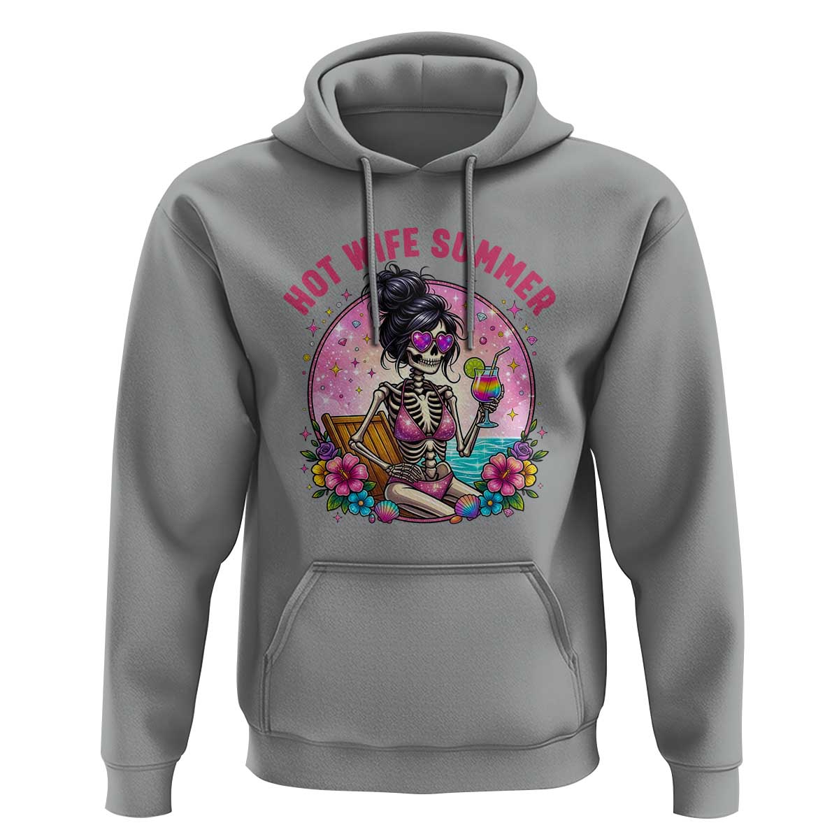 Hot Wife Summer Hoodie Funny Newlywed Skeleton